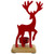 Reindeer Metal Christmas Tealight Holder - 8" - Red - IMAGE 6