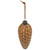 Glittered Pine Cone Glass Christmas Ornaments - 5" - Brown - 4ct - IMAGE 3
