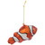 Glittered Clown Fish Glass Christmas Ornament  - 4.75" - Orange and White - IMAGE 2