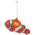 Glittered Clown Fish Glass Christmas Ornament  - 4.75" - Orange and White - IMAGE 3