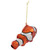 Glittered Clown Fish Glass Christmas Ornament  - 4.75" - Orange and White - IMAGE 4