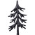 Metal Trees with Wood Base Christmas Decorations - 11" - Black - Set of 2 - IMAGE 3