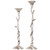 Floral Metal  Taper Candle Holders - 16" - Silver Finish - Set of 2 - IMAGE 3