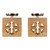 Snowflake Box Wooden Christmas Tealight Holders - 4.75" - Set of 2 - IMAGE 1