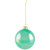 Shiny Glass Ball Christmas Ornaments - 3" (80mm) - Blue, Green and Teal  - 6ct