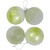 Snowflakes Shiny Glass Ball Christmas Ornaments - 3" (80mm) - Green and White  - 4ct - IMAGE 3