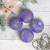 Shiny Glittered Iridescent Glass Ball Christmas Ornaments - 3" (80mm) - Purple  - 4ct - IMAGE 1