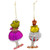 Royal Ballerina Frogs Glass Christmas Ornaments  - 6" - Multicolor - Set of 2 - IMAGE 5