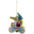Crocodile Santa Glass Christmas Ornament  - 4.25" - IMAGE 3
