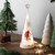 LED Lighted Cardinal and Snowflake Frosted Glass Christmas Cone Tree Decoration  - 9.5" - IMAGE 1