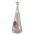 LED Lighted Cardinal and Snowflake Frosted Glass Christmas Cone Tree Decoration  - 9.5" - IMAGE 4