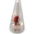 LED Lighted Cardinal and Snowflake Frosted Glass Christmas Cone Tree Decoration  - 9.5" - IMAGE 5