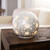 LED Lighted Snowflakes Glass Globe Christmas Decoration - 6" - White - IMAGE 1