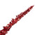 Glitter and Sequin Artificial Leaf Sprigs Christmas Spray - 34" - Red - IMAGE 3