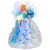 Lighted Fiber Optic Angel Christmas Tree Topper - 12" - Blue and White - IMAGE 2