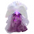 Lighted Fiber Optic Color Changing Angel Christmas Tree Topper - 12" - Purple - IMAGE 6