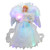 Fiber Optic Color-Changing Angel with Dove Christmas Tree Topper - 12" - White - IMAGE 2