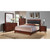 Padded Upholstered Panel King Bed - 87" - Brown and Black - IMAGE 1