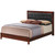 Padded Upholstered Panel King Bed - 87" - Brown and Black - IMAGE 3