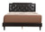 Leather Tufted Adjustable Queen Panel Bed - 85" - Cappuccino Brown - IMAGE 1