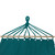 Hammock with Netted Fringe and Wooden Bars - 100" x 41" - Teal Green