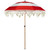 Striped Outdoor Macrame Boho Beach Market Umbrella with Tiltt- 6.5' - Red and White - IMAGE 2