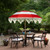 Striped Outdoor Macrame Boho Beach Market Umbrella with Tiltt- 6.5' - Red and White - IMAGE 3