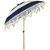 Striped Outdoor Tilting Macrame Boho Beach Market Umbrella - 6.5' - Blue and White - IMAGE 4