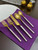 Multi Design Stainless Steel Four Service Flatware Set - Gold and Silver - 20pc - IMAGE 2