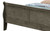 King Sleigh Wooden Bed with High Footboard - 90" - Gray - IMAGE 4