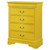 4-Drawer Wooden Bedroom Chest - 41" - Yellow - IMAGE 2