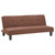 Faux Leather Tufted Straight Armless Sofa - 67" - Brown - IMAGE 4