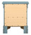 Solid Wooden Nightstand with Two Drawers - 24" - Blue - IMAGE 4