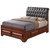 Upholstered Sleigh Queen Panel Bed with Storage Drawers - 95" - Brown and Black - IMAGE 2