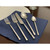 Stainless Steel Hammered Glossy Four Service Flatware Set - Silver - 20pc - IMAGE 2