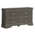 6-Drawer Wooden Bedroom Dresser - 59" - Metallic Black - IMAGE 1