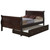 Wooden Full Platform Bed with Trundle - 87" - Dark Brown - IMAGE 1