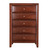 Wooden 5-Drawer Bedroom Chest - 48" - Chestnut Brown - IMAGE 1