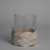 Cylindrical Glass Votive Candle Holder - 5" - Clear and Cream - IMAGE 1