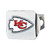 NFL Kansas City Chiefs Chrome Automobile Hitch Cover - 4” - Red and White - IMAGE 1