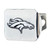 NFL Denver Broncos Automobile Hitch Cover - 4” Silver and Black - IMAGE 1