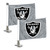 NFL Las Vegas Raiders Ambassador Car Flags - 6" x 4" - Gray and Black - Set of 2 - IMAGE 1