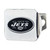 NFL New York Jets Chrome Automobile Hitch Cover - 4” - Silver and Black - IMAGE 1