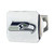 NFL Seattle Seahawks Chrome Automobile Hitch Cover - 4” - Silver and Blue - IMAGE 1