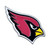 NFL Arizona Cardinals Chrome Emblem Exterior Auto Accessory - 3" - Pink and Yellow - IMAGE 1