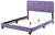 Velvet Channel Tufted Upholstered Full Panel Bed - 81" - Purple - IMAGE 3