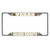 NHL Vegas Golden Knights Automotive Metal License Plate Frame - 12.25” - Silver and Gold - IMAGE 1