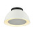 2-Light Dome Shaped Flush Mount Ceiling Light Fixture - 10" - White and Black - IMAGE 4