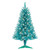 Pre-lit Medium Teal Blue Artificial Pine Christmas Tree - 4' - Clear Lights - IMAGE 1