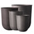 Glazed Planter Pots - 23.5" - Brown - Set of 4 - IMAGE 1